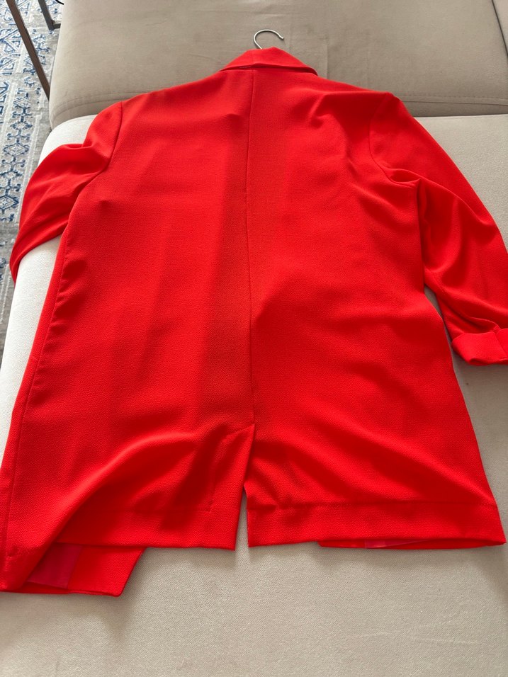 Kadın Kırmızı Midi Ceket - Görsel 3