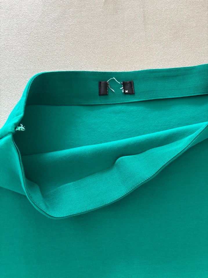 Turkuaz Düz Mini Etek - Görsel 3