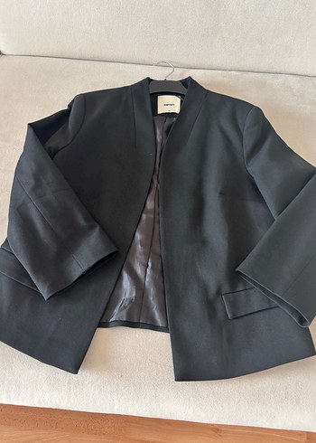Siyah Kadın Midi Blazer Ceket - Görsel 4