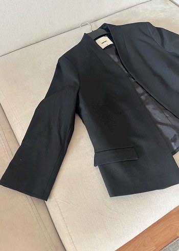 Siyah Kadın Midi Blazer Ceket - Görsel 3
