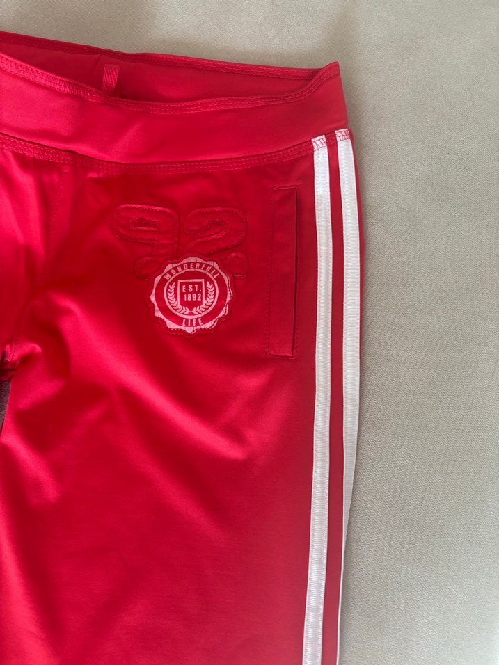 Kırmızı Parlak Kadın Eşofman Altı - Görsel 4