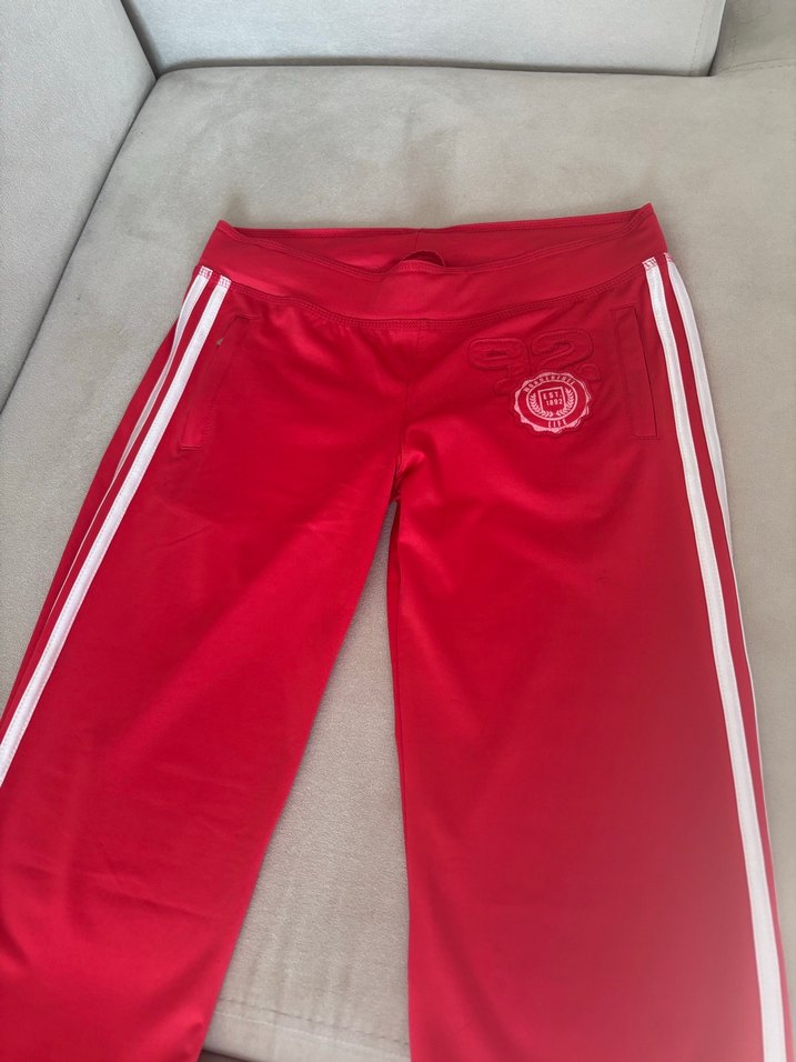 Kırmızı Parlak Kadın Eşofman Altı - Görsel 2