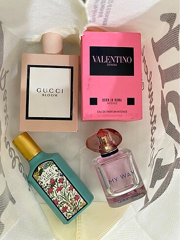 parfüm gucci flora, gucci bloom, valentıno donna, gıorgıo armanı