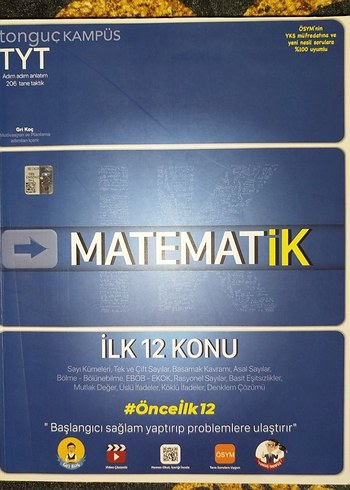 Tonguç Kampüs TYT Matematik İlk 12 Konu Kitabı