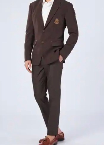 Yeni Ccs Sarar intervıw Kahverengi Erkek Regular Fit ceket M/L