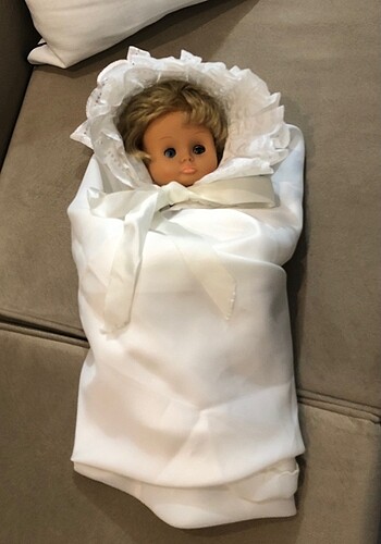 Özel tasarım Fransız Dantelli Bebek Kundak Mevlüt kıyafeti