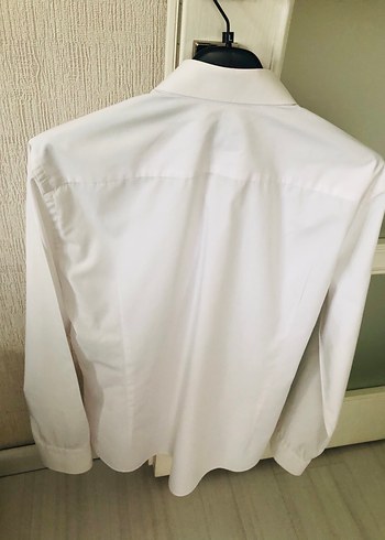 INTERWIEV SARAR Erkek Beyaz Düğmeli Pamuklu Gömlek XL/Temiz - Görsel 3