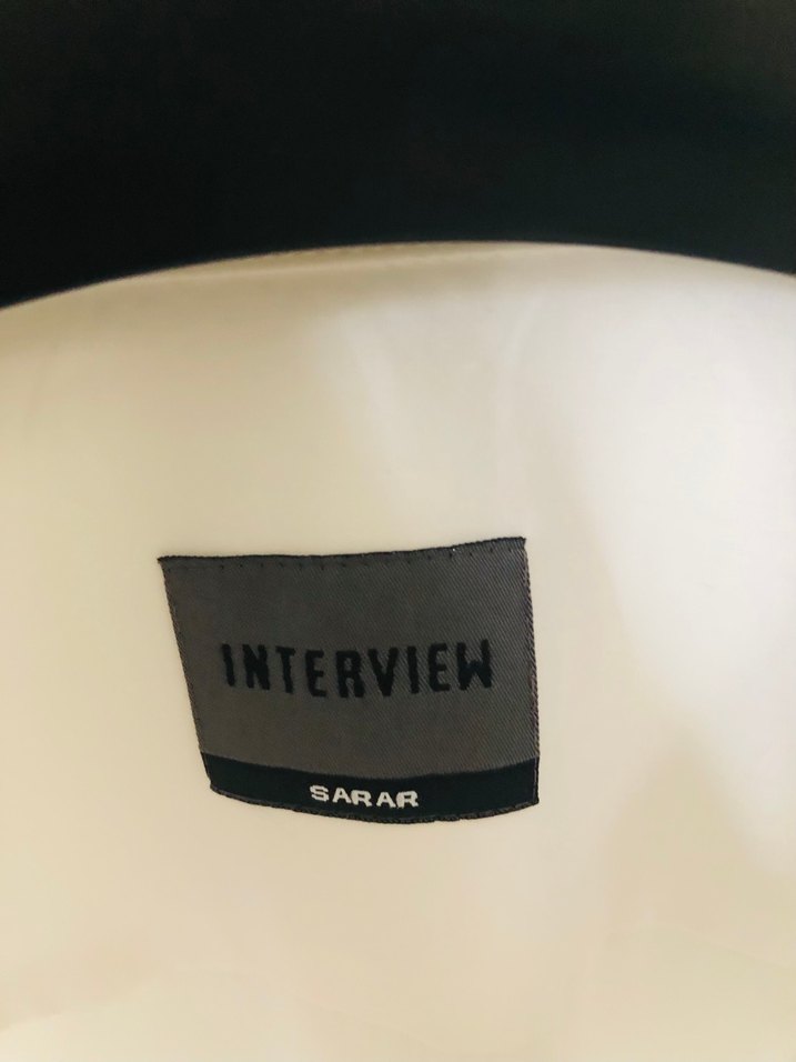 INTERWIEV SARAR Erkek Beyaz Düğmeli Pamuklu Gömlek XL/Temiz - Görsel 4