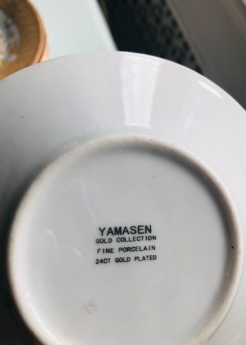 FİNE Porselen 24 ayar Altın kaplama Kahve Çay tabağıYurtDışından - Görsel 2