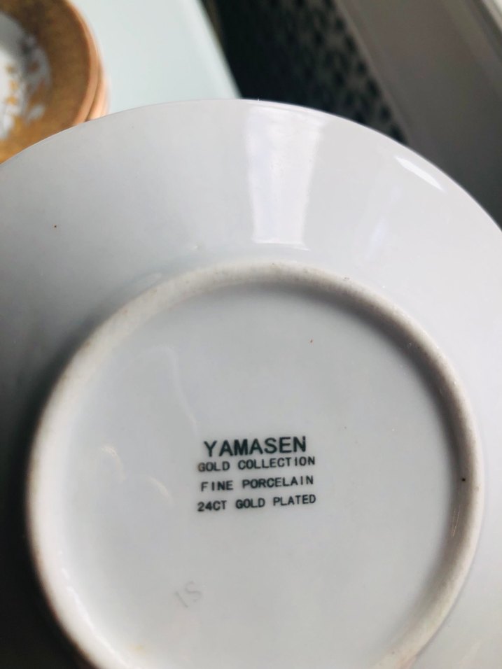 FİNE Porselen 24 ayar Altın kaplama Kahve Çay tabağıYurtDışından - Görsel 2