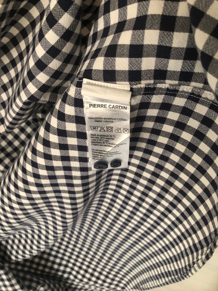 PIERRE CARDİN Erkek ekoseli Pamuklu Gömlek L/beden  Temiz - Görsel 2