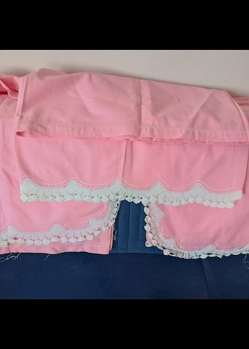 dantelli Pastel Pembe Mutfak takımı