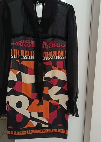 Baskılı Kemerli Mini Tunik