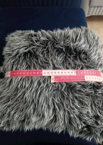 Gri beyaz 4 adet peluş yastık kırlent - Görsel 2