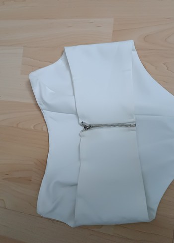 Bej Drapeli Straplez Mini Büstiyer - Görsel 2