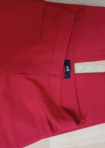 Kırmızı Midi Kumaş Pantolon - Görsel 2