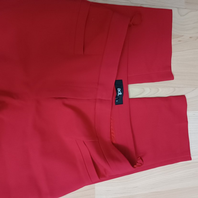 Kırmızı Midi Kumaş Pantolon - Görsel 2