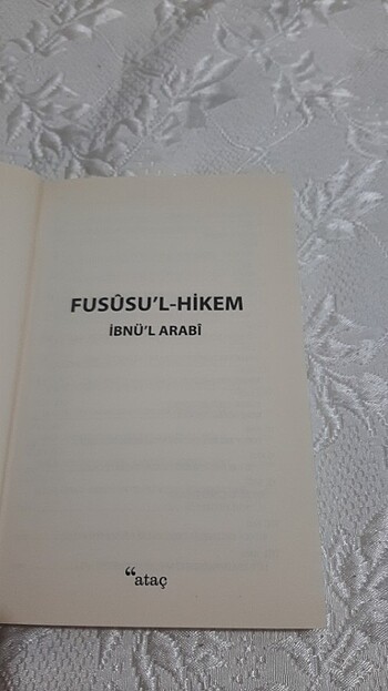  Beden Fusûsul Hikem yırtık cizik yok temiz yeni