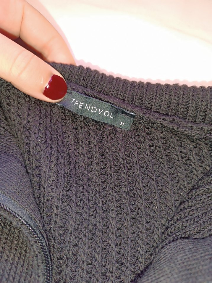 Siyah Örgü  Kadın Süveter - Görsel 2
