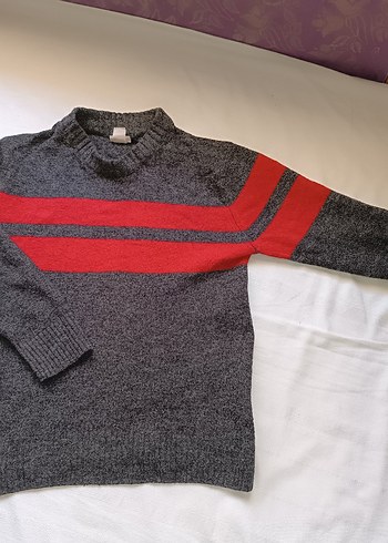 Gri Yün Triko Kazak - Görsel 2