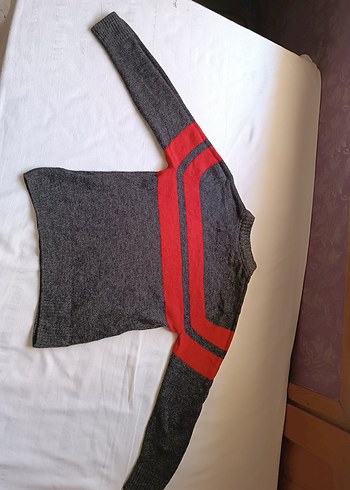 Gri Yün Triko Kazak - Görsel 4