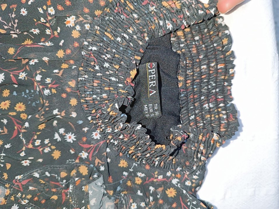 Bohem Uzun Kollu Piliseli Kadın Elbise - Görsel 4