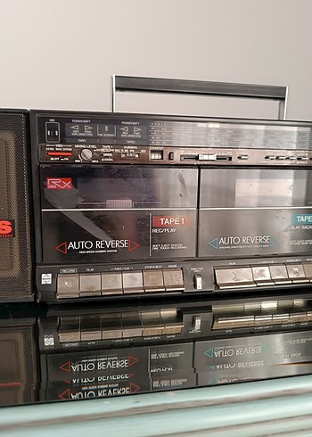 National Siyah Taşınabilir Kaset Çalar Müzik Sistemi - Görsel 3