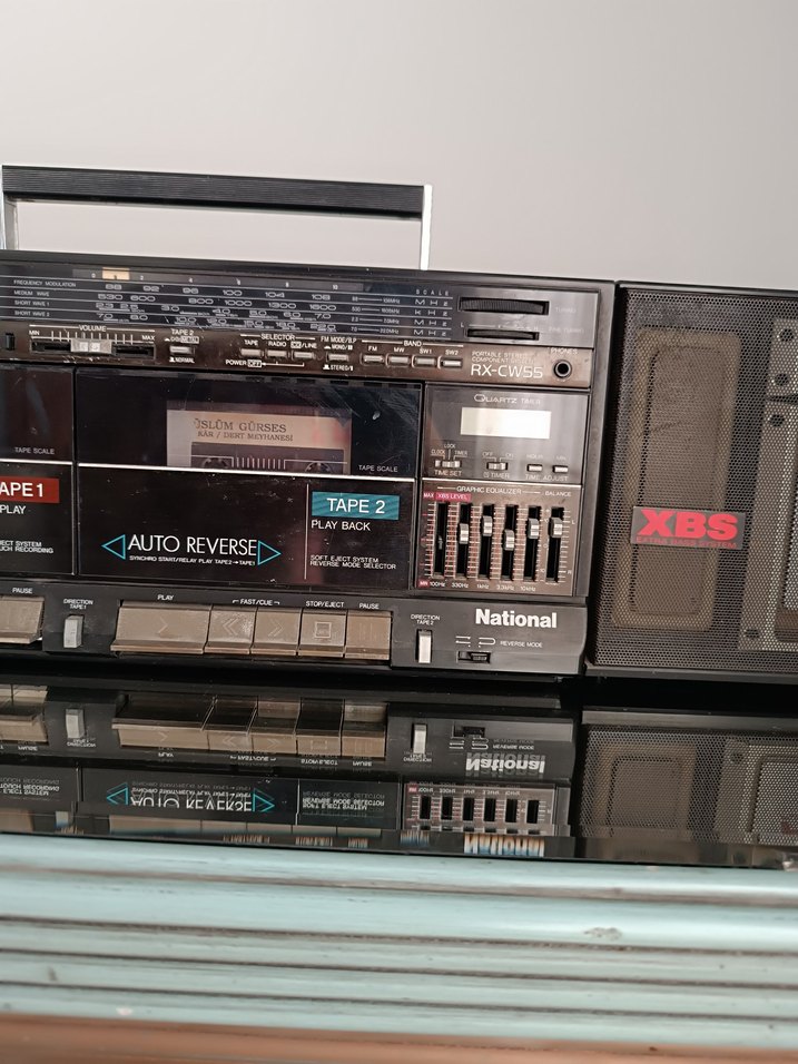 National Siyah Taşınabilir Kaset Çalar Müzik Sistemi - Görsel 4