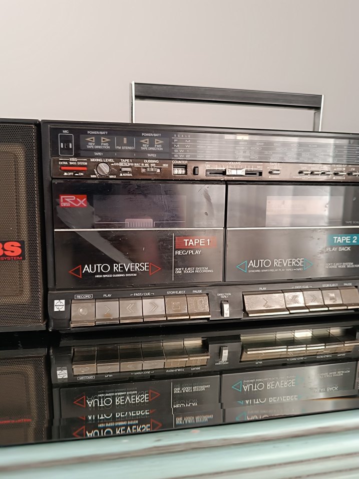 National Siyah Taşınabilir Kaset Çalar Müzik Sistemi - Görsel 3