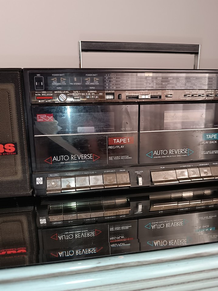 National Siyah Taşınabilir Kaset Çalar Müzik Sistemi - Görsel 2