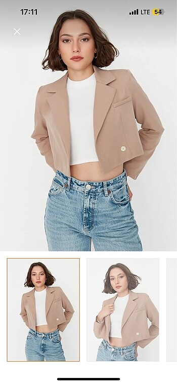 Crop Blazer Ceket