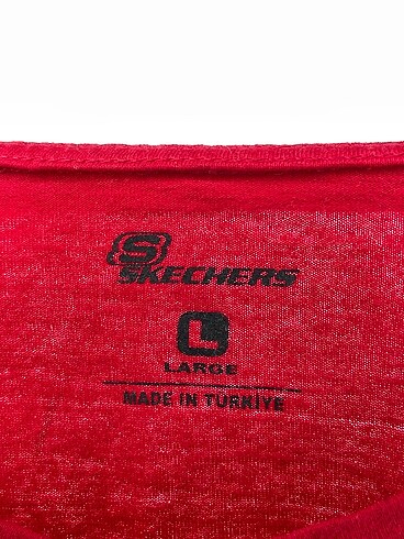 l Beden kırmızı Renk Skechers T-shirt %70 İndirimli.