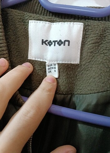 34 Beden haki Renk Koton haki fermuarlı kaban