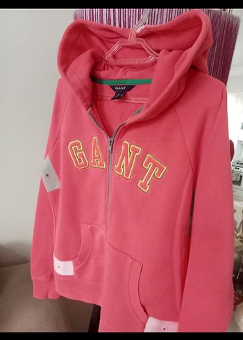 Gant Pembe GANT Kapüşonlu Fermuarlı Ceket
