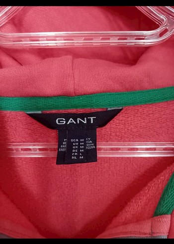 m Beden Pembe GANT Kapüşonlu Fermuarlı Ceket