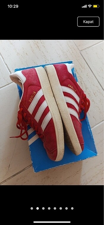 38 Beden Adidas Kırmızı Gazelle