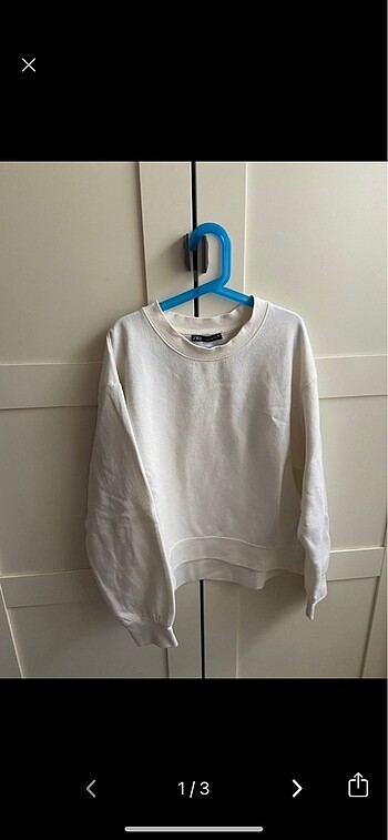 Zara Beyaz Sweatshirt