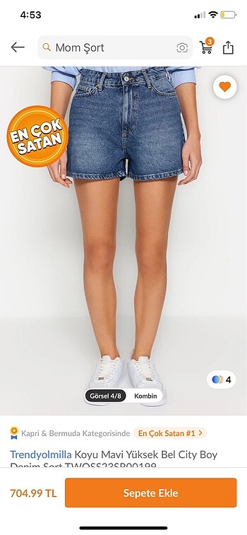Trendyolmilla Mom Denim Sort