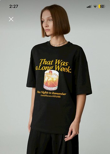 Grimelange Siyah Baskılı Kadın Tişört - Görsel 2