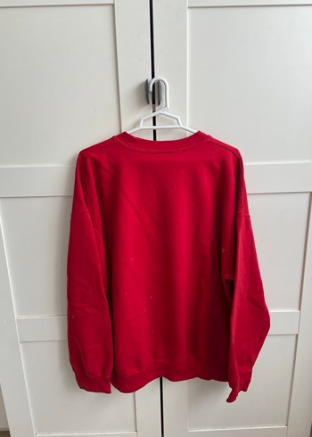 Bershka Kırmızı Oversize Kadın Sweatshirt - Görsel 2