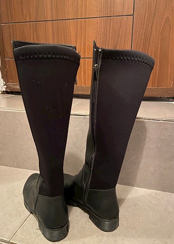 Marjin Kadın Siyah Deri Uzun Çizme - Görsel 3