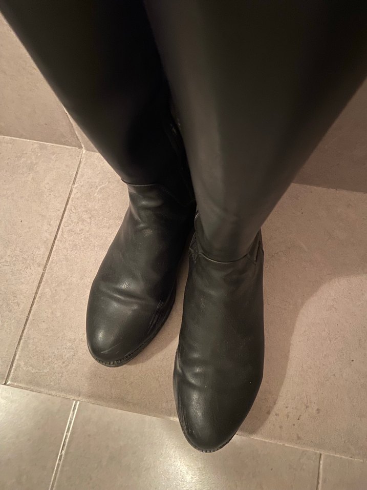 Marjin Kadın Siyah Deri Uzun Çizme - Görsel 5