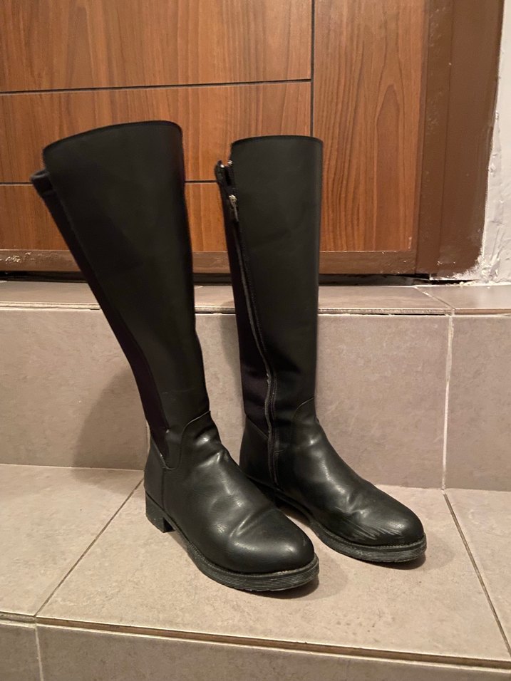 Marjin Kadın Siyah Deri Uzun Çizme - Görsel 2