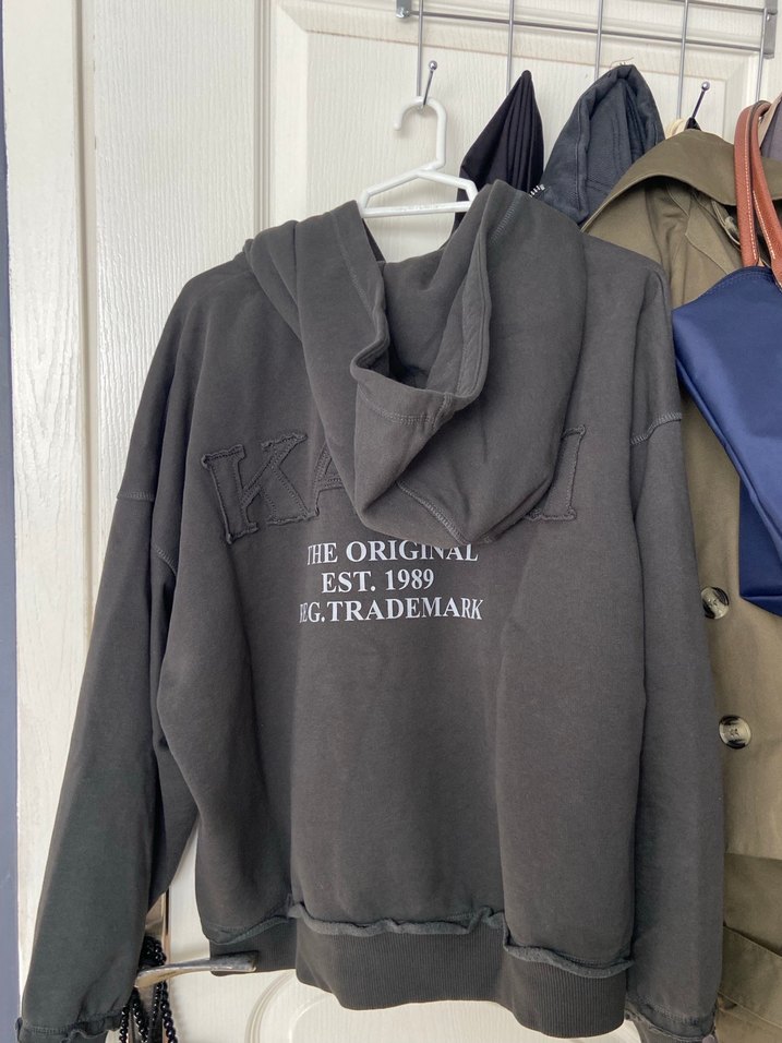 Karl Kank Orijinal Gri Kapüşonlu Kadın Sweatshirt - Görsel 4