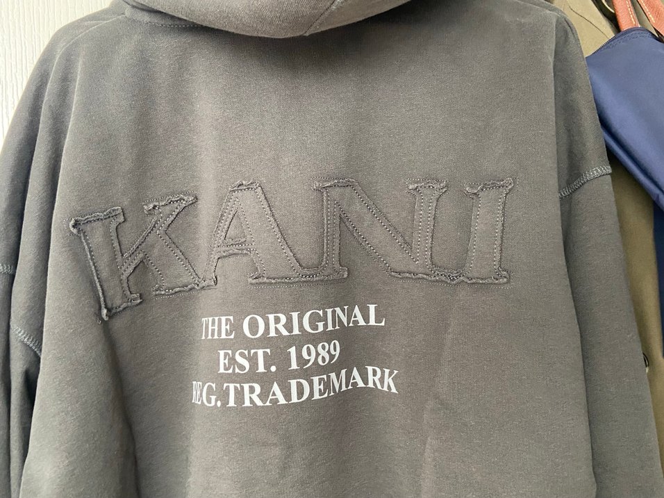 Karl Kank Orijinal Gri Kapüşonlu Kadın Sweatshirt - Görsel 5