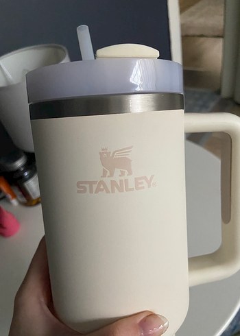 ORIJINAL Stanley Quancher Pipetli Termos 1.18L Krem - Görsel 6