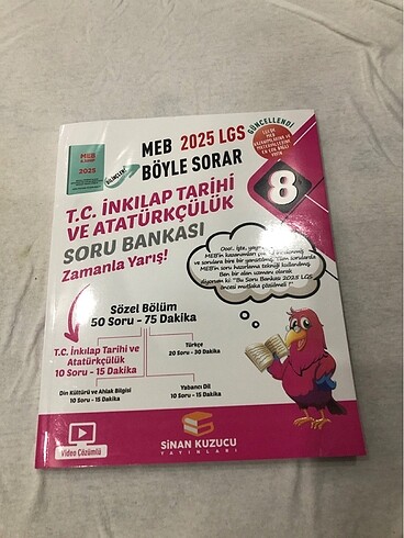 Sinan Kuzucu lgs İnkılap test kitabı
