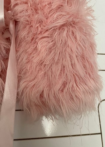 Kız Çocuk Pembe Kürk Yelek - Görsel 5