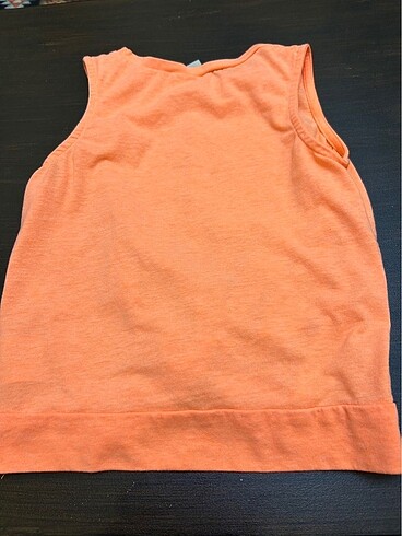 6 Yaş Beden turuncu Renk Kız çocuk kolsuz tişört