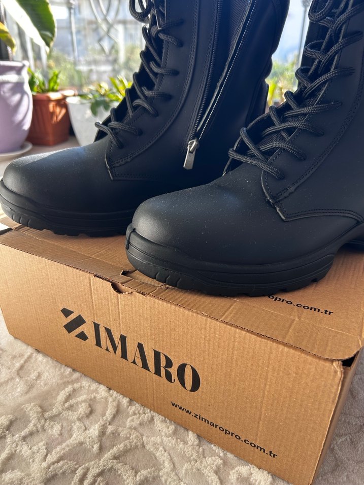 Siyah Kamuflaj Fermuarlı Erkek Bot - Görsel 2